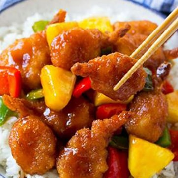 SWEET AND SOUR SHRIMPS